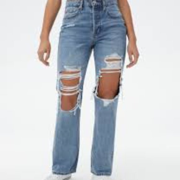 Aeropostale Denim - Aeropostale Womens '90s High Rise Baggy Jean Womens Sz 4 Destroyed